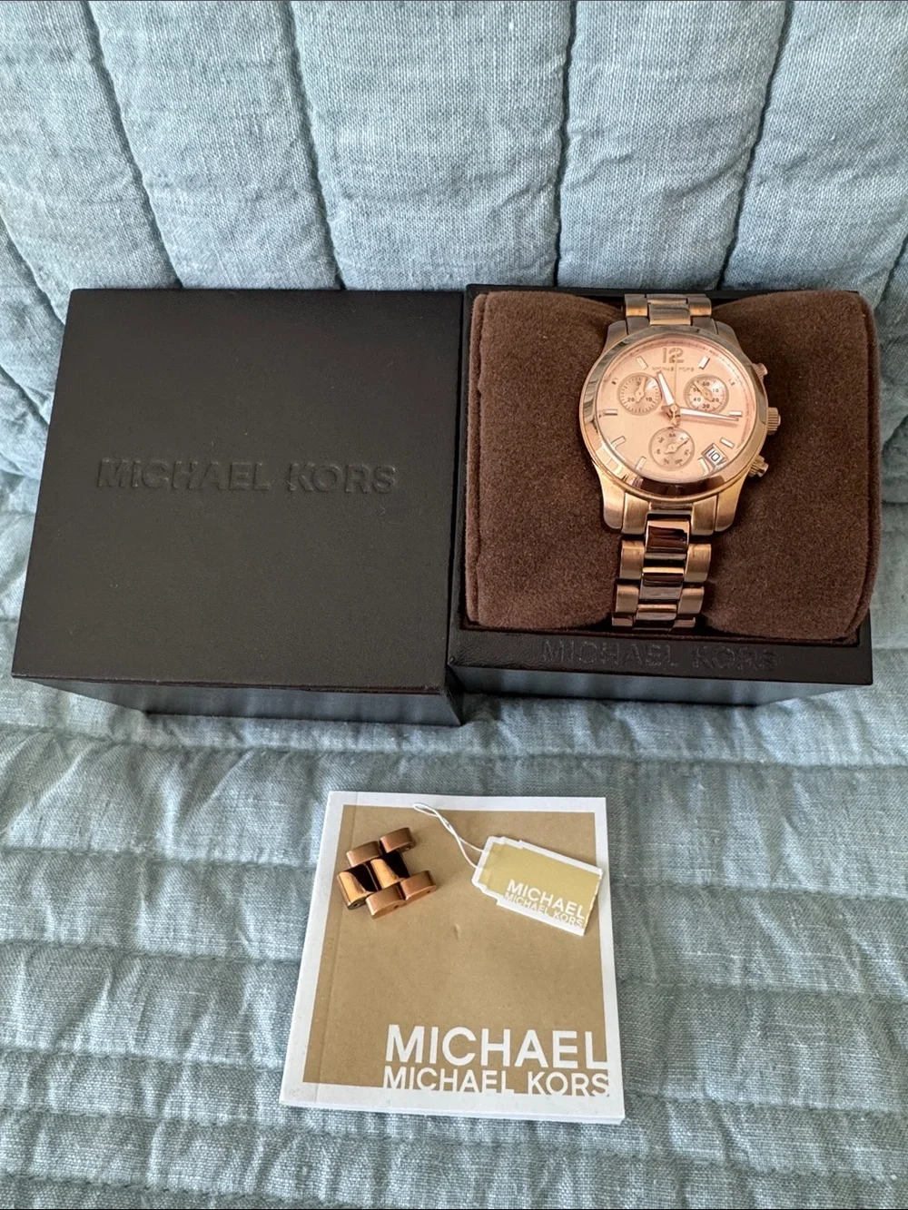 Michael Kors MK5430 Rose Gold-Tone Women’s Chronograph Watch